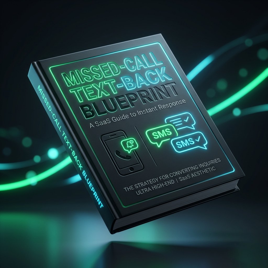 Missed-Call Text-Back Blueprint 3D Mockup